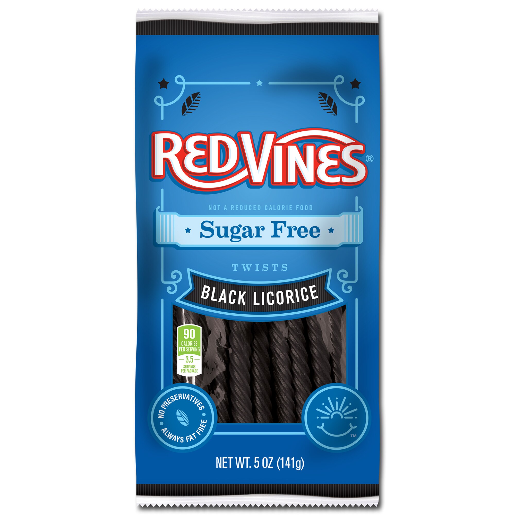 Red Vines Sugar Free Black Licorice Twists 5oz Albanese Confectionery