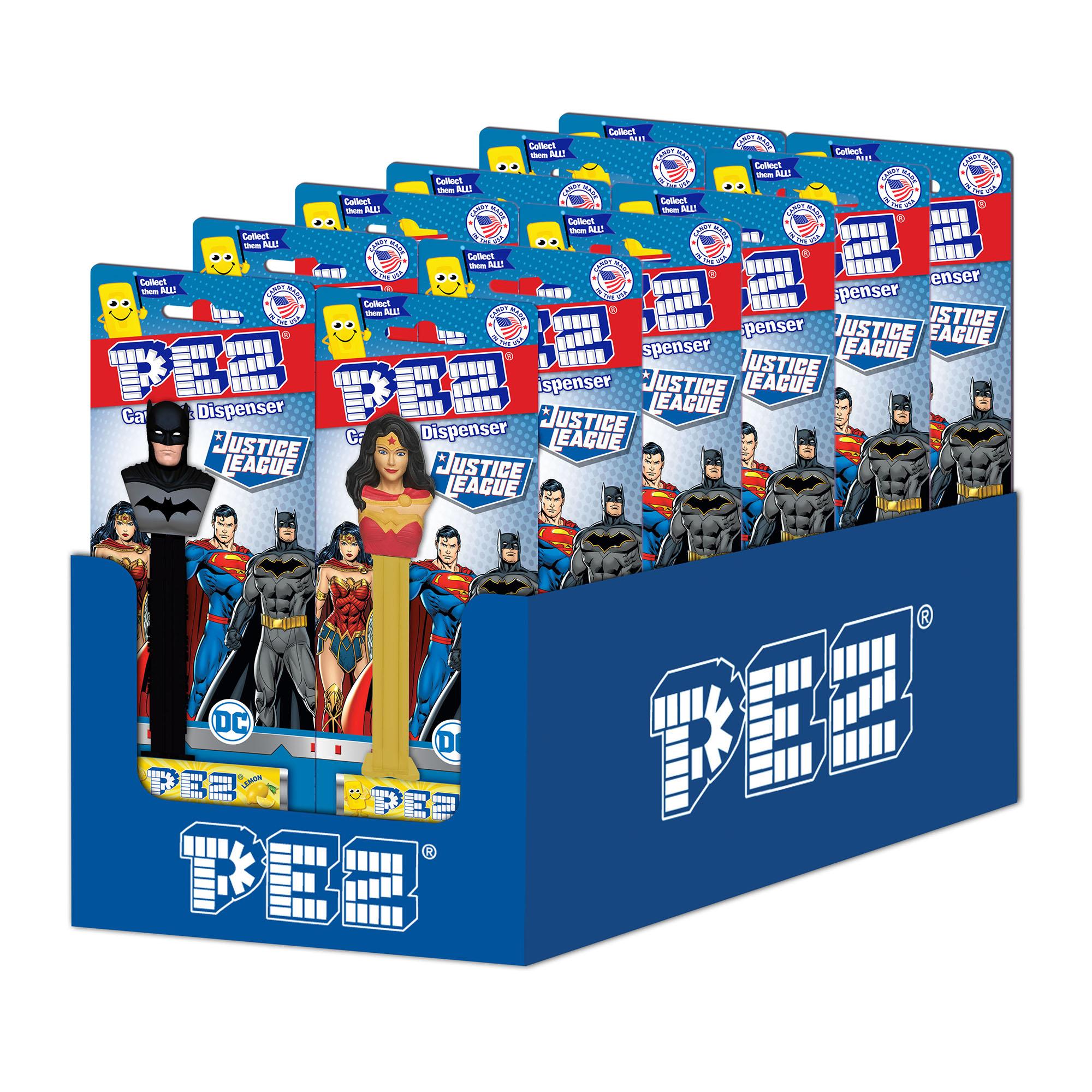 Pez® Justice League Assorted Blister Pack | Albanese Confectionery