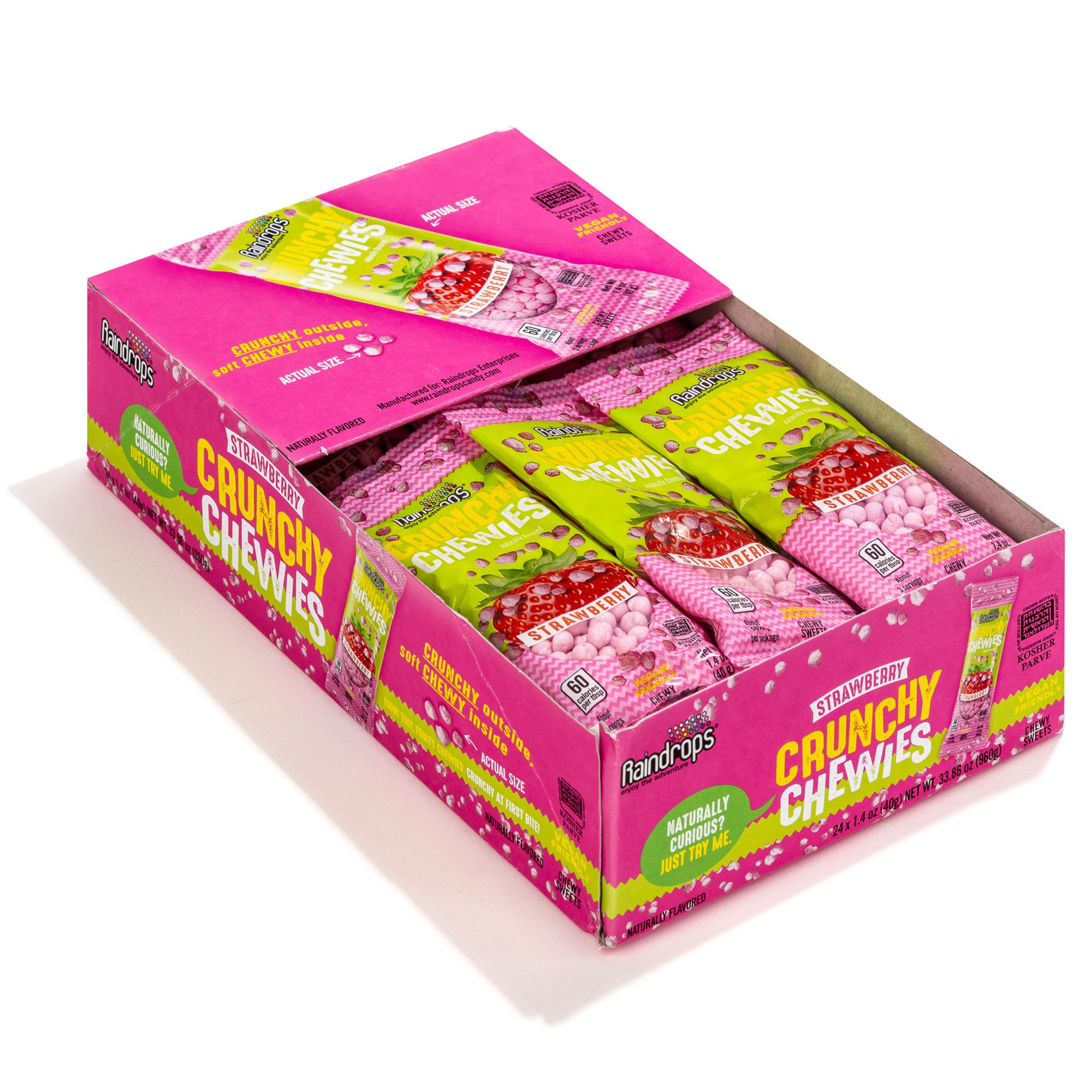 Raindrops® Crunchy Chewies Strawberry | Albanese Confectionery