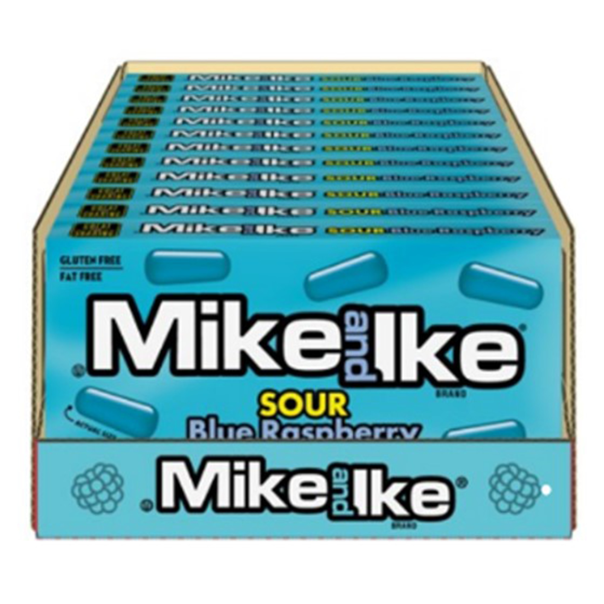 Mike & Ike Sour Blue Raspberry 4.25oz Theater Box 12ct | Albanese