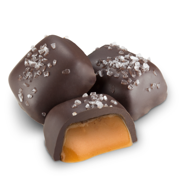 Dark Chocolate Sea Salt Caramels Albanese Confectionery Dark Chocolate Sea Salt Caramels Albanese Confectionery