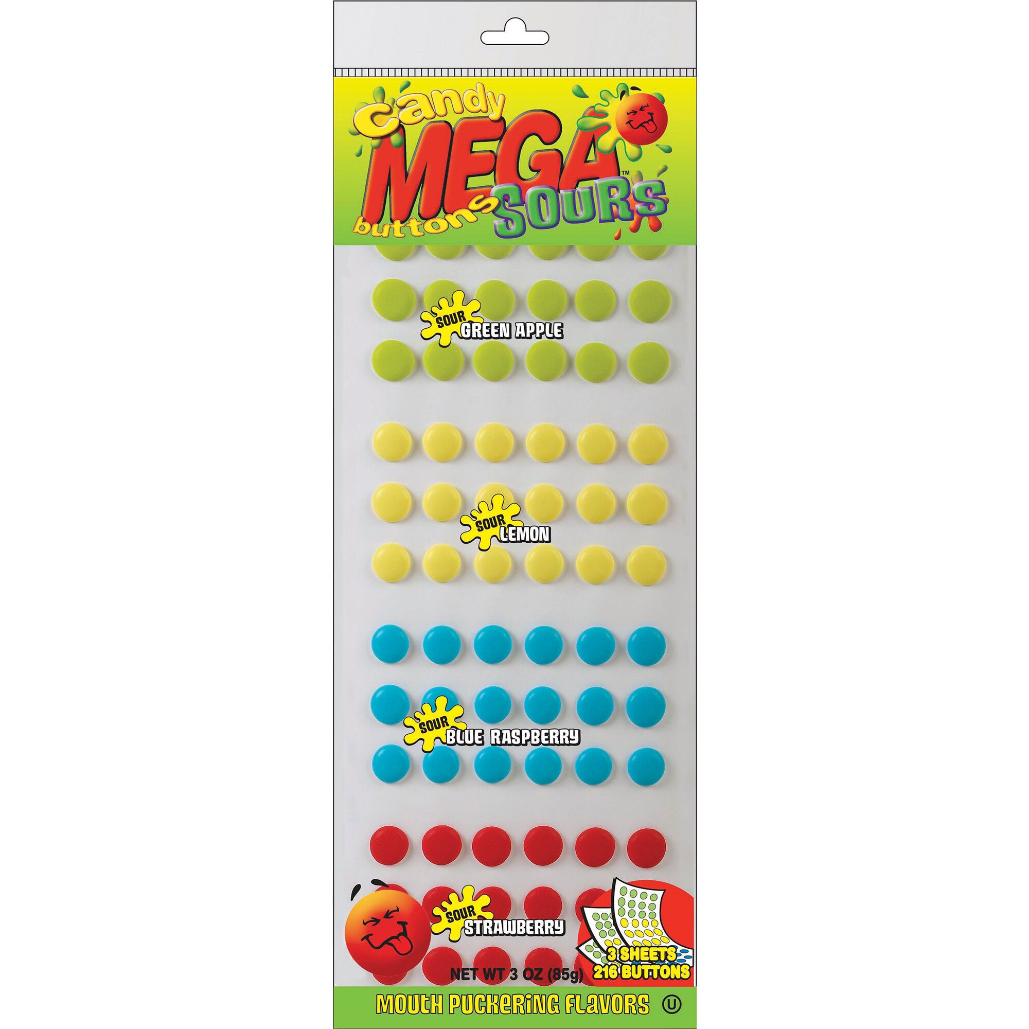 Mega Buttons Sour Albanese Confectionery