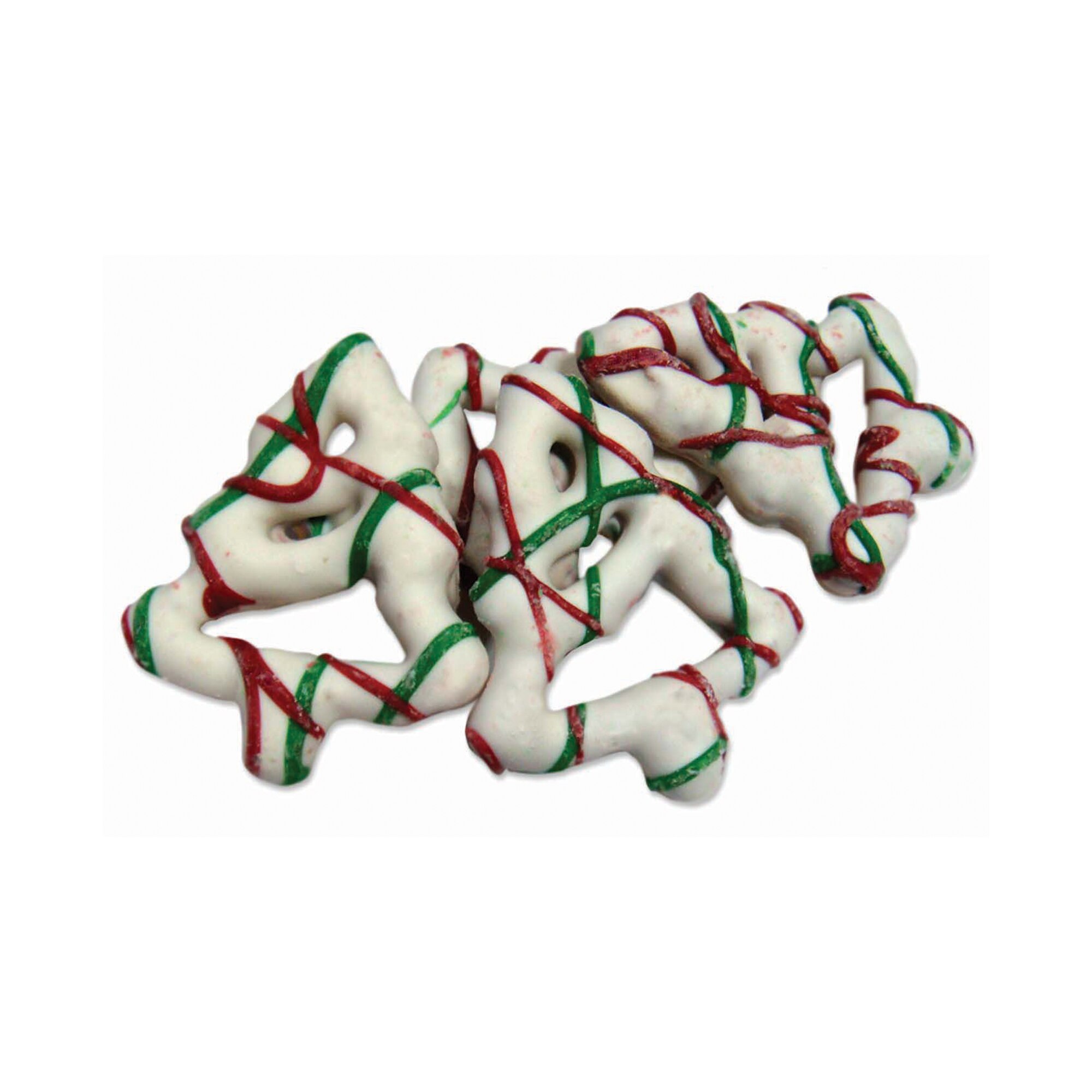 Christmas Tree Yogurt Pretzels Red Green Albanese Confectionery